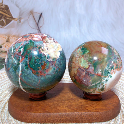 Natural Crystals Carnelian Moss Agate Sphere Druzy Geode Home Decorations Polished Room Decor Energy Gift Mineral Ore