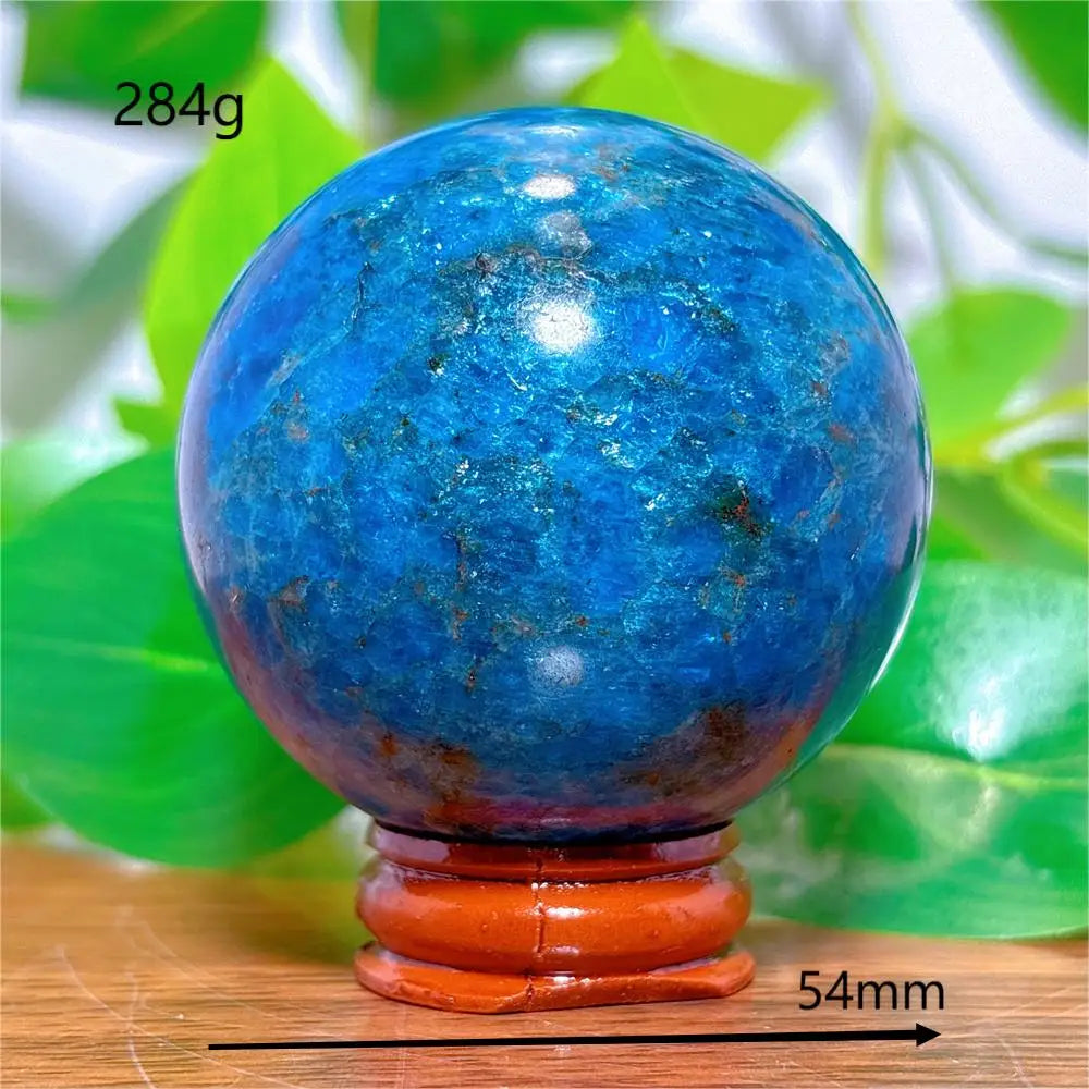 Esfera de Apatita Cristal Pedra de Quartzo Natural Decoração para Casa Minerais Reiki Artesanato Presentes Amor Energia Cura Meditação + Suporte