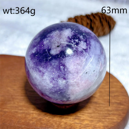 High Quality Natural Crystal Lepidolite Sphere Gemstones Mineral Energy Reiki Home Decorations Gift