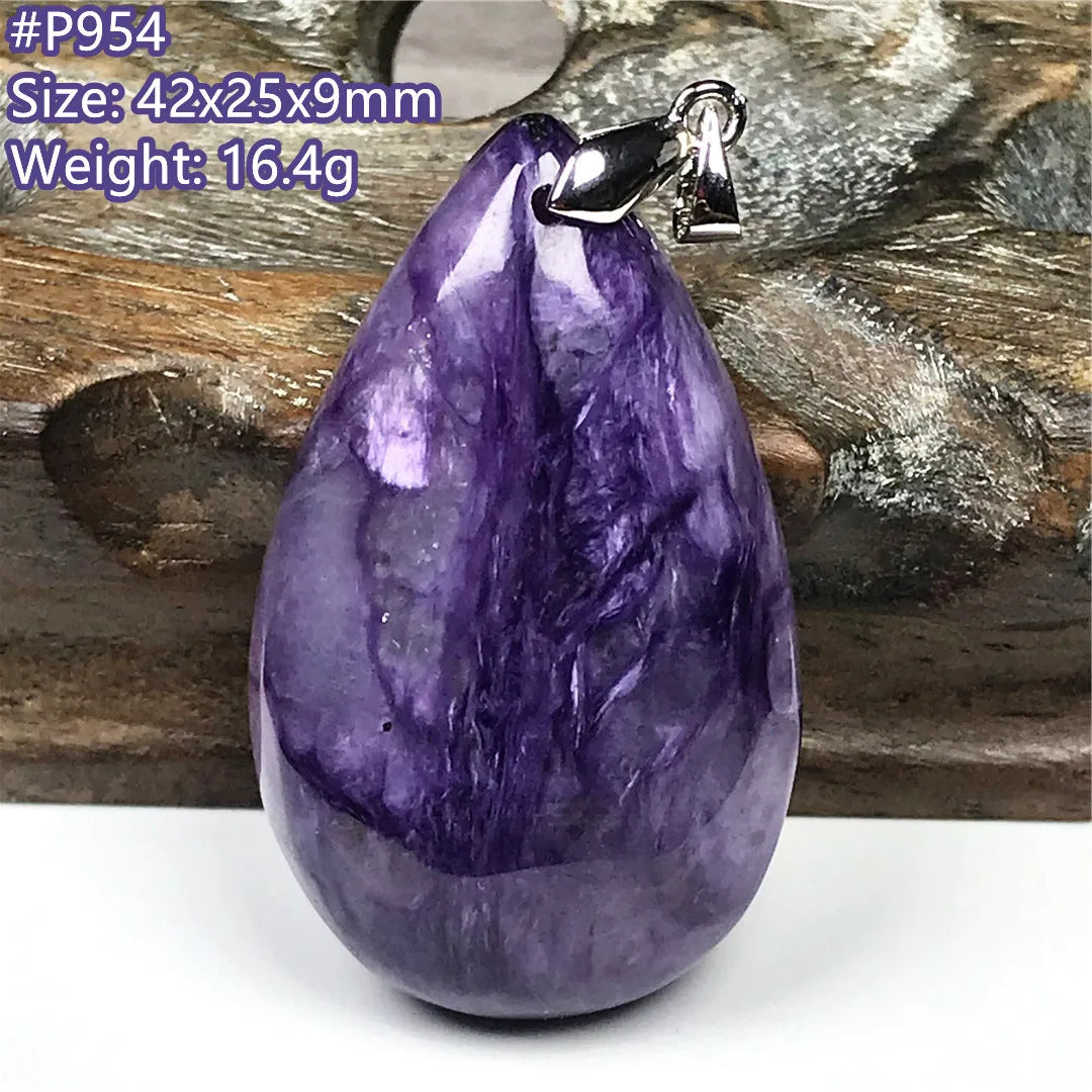 Top Natural Purple Charoite Stone Pendant Jewelry For Women Lady Men Love Healing Crystal Beads Silver Energy Gemstone AAAAA