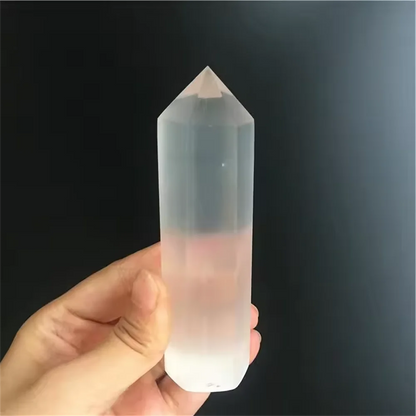 7-11cm Natural High Quality Beautiful Gemstone Obelisk Pillar Selenite Point Selenite Stone Tower Wand For Collection Gift