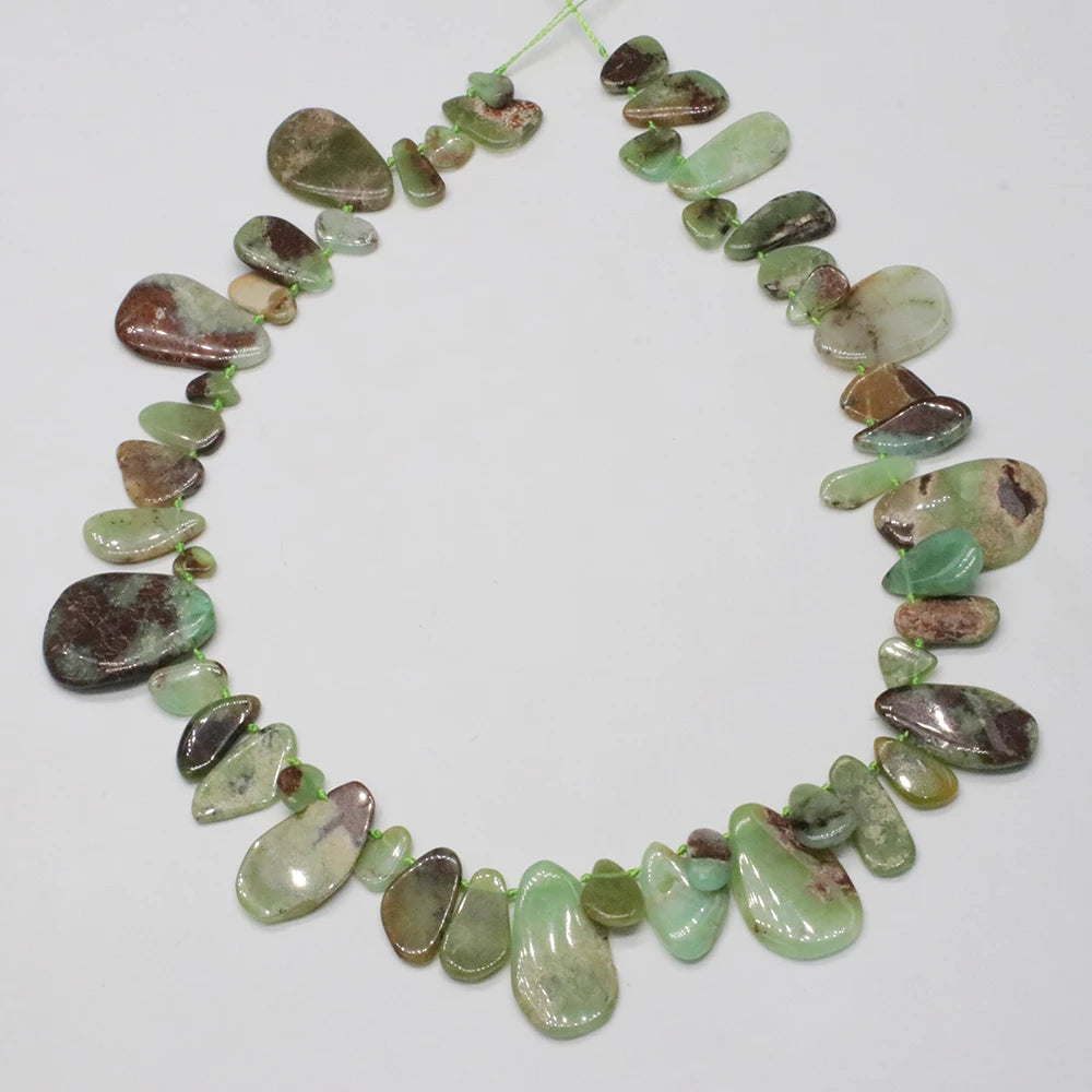 Gains High Quality Chrysoprase Strand In Special Shaped For Necklace Jewlery Fitting Accessories Free Shipping