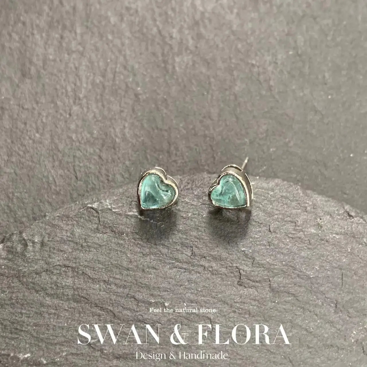 Pendientes de apatita azul natural en plata de ley 925 para mujer, regalo de joyería, joyería sencilla, verde