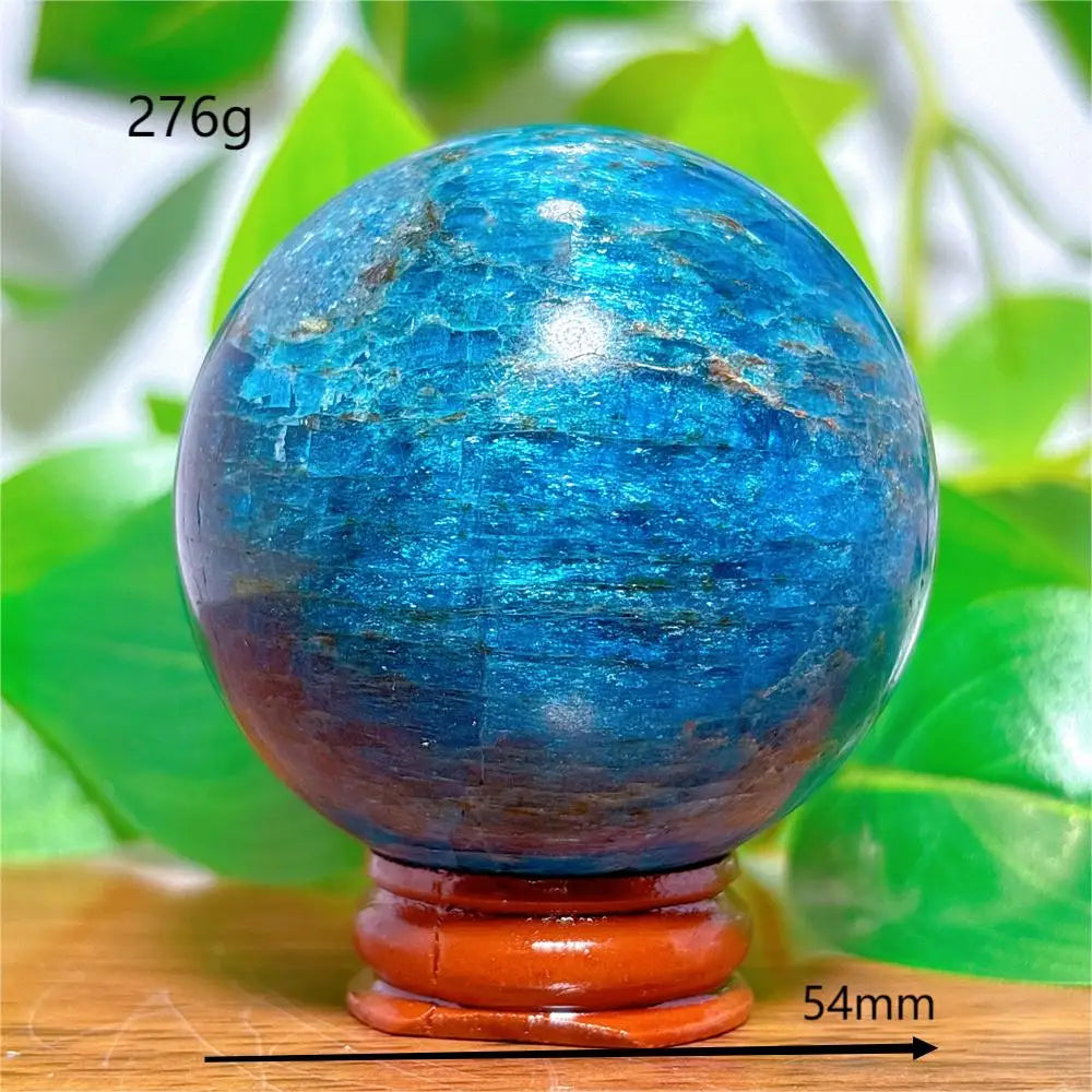 Esfera de Apatita Cristal Pedra de Quartzo Natural Decoração para Casa Minerais Reiki Artesanato Presentes Amor Energia Cura Meditação + Suporte