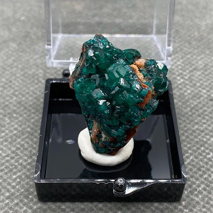 100% Natural Congo green Dioptase Mineral specimen stones and crystals quartz + box size:35*35*35mm