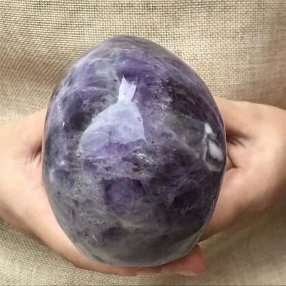 Natural Dreamy Amethyst Energy Crystal Skull Specimen Reiki Healing Gift Room Decoration