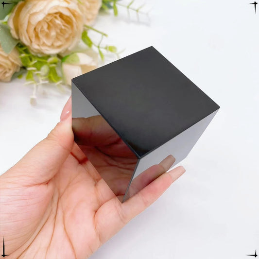 50MM Natural Black Obsidian Cube Crystal Quartz Crystals Stone Polished Specimen Minerals Reiki Healing Stones Home Decor Gift