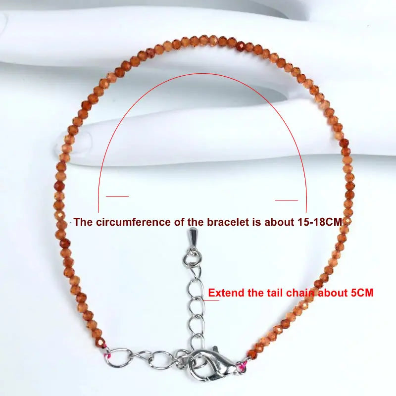 Mini -Faceted Gem Beads Necklaces For Women Natural Stone Chokers Agate garnet pearl Chain Handmade bracelet Yoga Jewelry Female