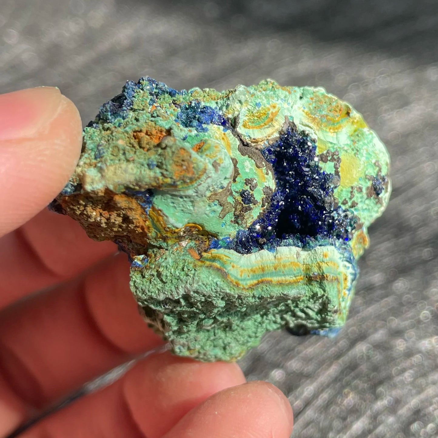 45g Natural Crystal Rock Raw Azurite Malachit Mineral Specimen Quartz Decor Polished Divination Healing Gift Reiki D21