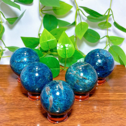 Esfera de Apatita Cristal Pedra de Quartzo Natural Decoração para Casa Minerais Reiki Artesanato Presentes Amor Energia Cura Meditação + Suporte