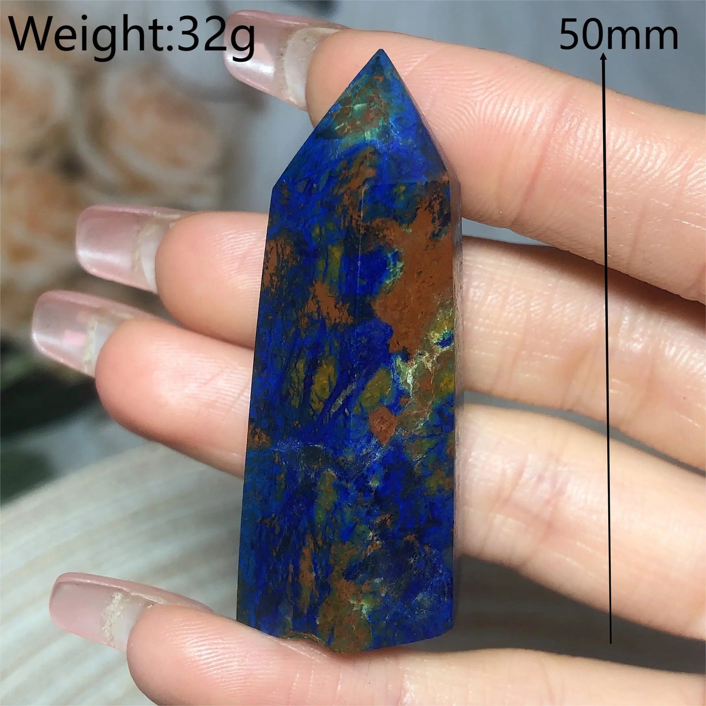 Natural Crystals Chrysocolla With Azurite Tower Healing High Quality Energy Mineral Wholesale Reiki Home Decroration