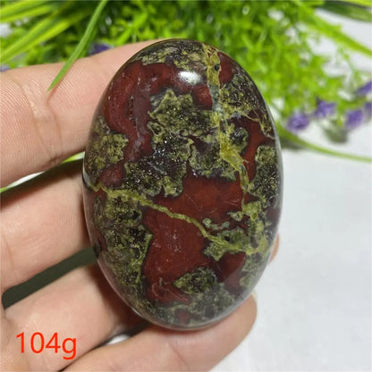 Pedra de Sangue de Dragão Natural Cristal Energia Espiritual Cura Mineral Palm Gemstones Decoração Artesanal Presentes 40*60mm