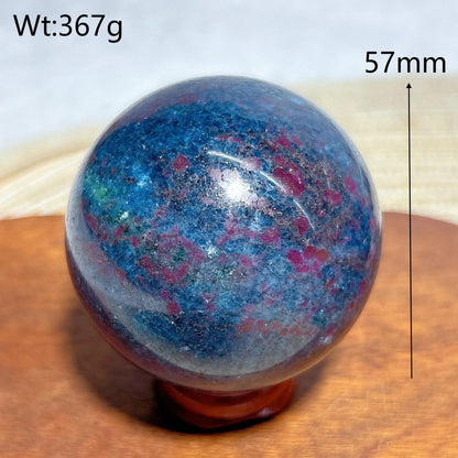 Esfera de fluorescencia UV con rubí, cianita, malaquita y cristales naturales curativos, piedras preciosas, energía mineral, decoraciones para el hogar, regalo