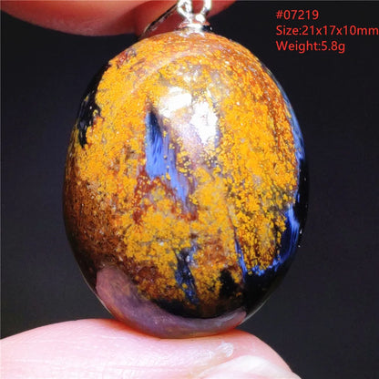 Natural Blue Pietersite Chatoyant Bead Pendant Jewelry Necklace Women Men Namibia Yellow Pietersite Cat Eye Fashion AAAAAA