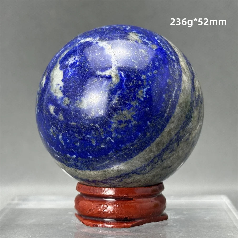 Bola de Lápis-Lazúli Natural Artesanato Polido Aura Cura Energia Meditação Adivinhação Altar Bola de Pedra Mineral Ornamentos para Casa Presente