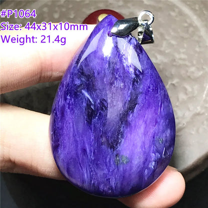 Top Natural Purple Charoite Stone Pendant Jewelry For Women Lady Men Love Healing Crystal Beads Silver Energy Gemstone AAAAA