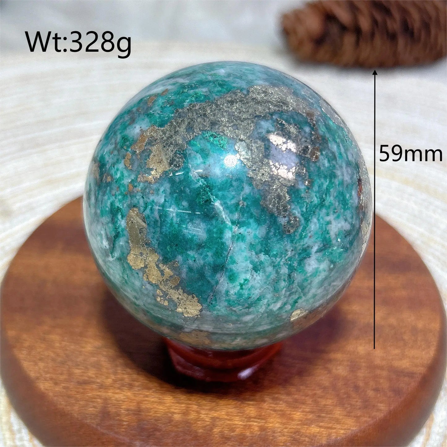 Natural Crystals Dioptase Pyrite Sphere Balls Polished Room Decor Energy Gift Mineral Ore Stone