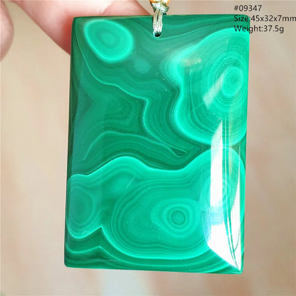 Natural Green Malachite Chrysocolla Pendant Jewelry Rectangle Women Men Big Fashion Green Chrysocolla Fashion Necklace AAAAAA