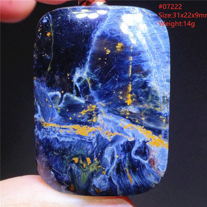 Natural Blue Pietersite Chatoyant Bead Pendant Jewelry Necklace Women Men Namibia Yellow Pietersite Cat Eye Fashion AAAAAA