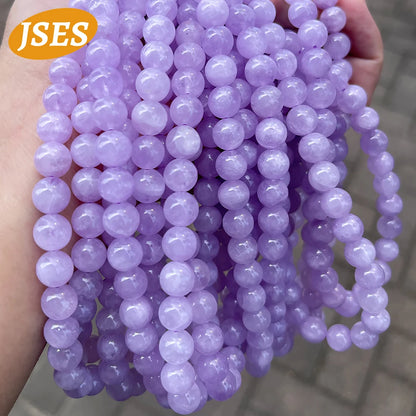 AA Natural Lavender Amethyst Quartz Charm Loose Beads for Jewelry Making Bracelets DIY Stone Beads Accessorries 4 6 8 10 mm