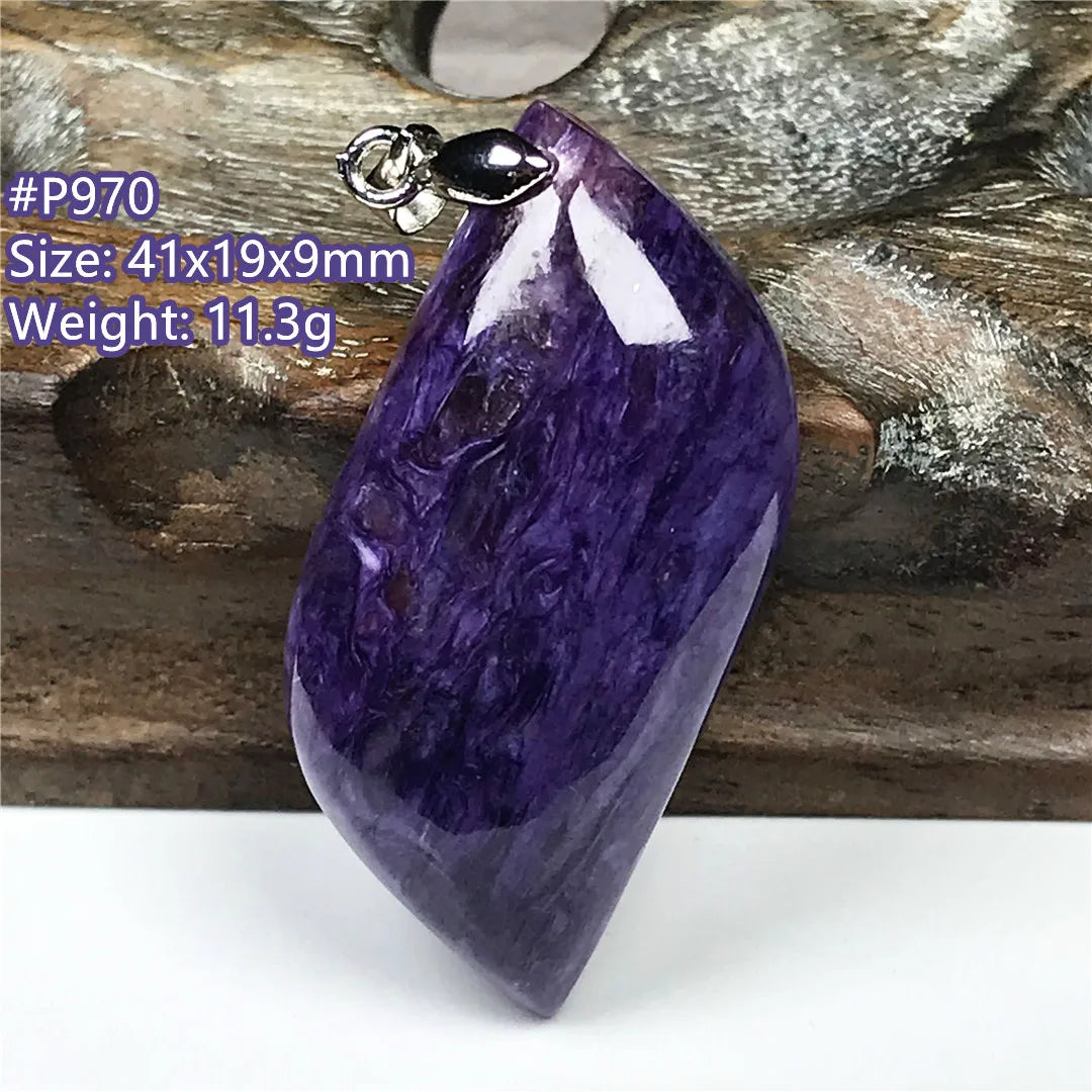 Top Natural Purple Charoite Stone Pendant Jewelry For Women Lady Men Love Healing Crystal Beads Silver Energy Gemstone AAAAA