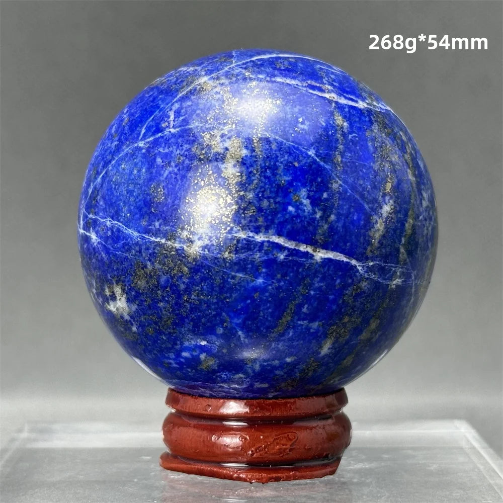 Bola de Lápis-Lazúli Natural Artesanato Polido Aura Cura Energia Meditação Adivinhação Altar Bola de Pedra Mineral Ornamentos para Casa Presente