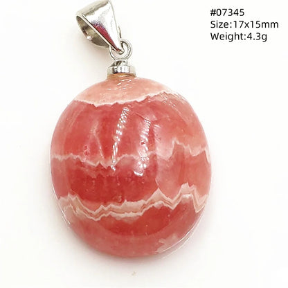 Natural Red Rhodochrosite Pendant Jewelry Rose Rhodochrosite Heart Love Women Men Gemstone Jewelry Fashion Necklace Gift AAAAAA