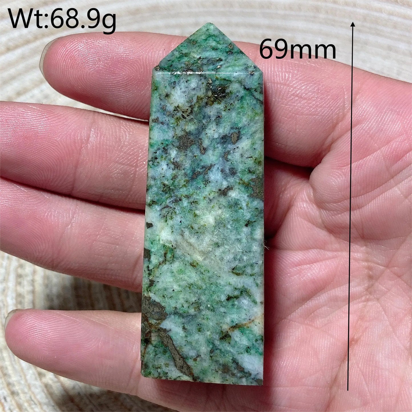 Natural Crystal Dioptase Tower Pyrite Healing Wholesale Gemstone Energy Polished Obelisk Precious Gift