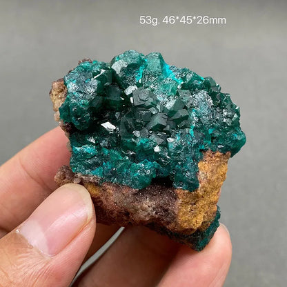 Piedras y cristales de cuarzo de dioptasa verde del Congo 100 % naturales