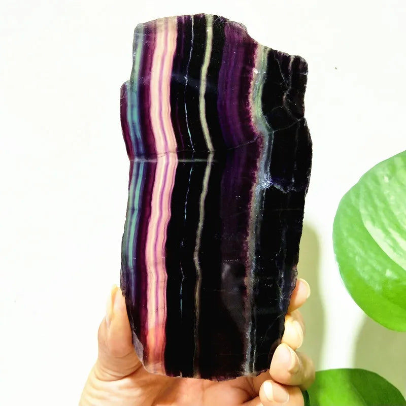 Natural Stone Colorful Fluorite Tablet Collection Home Ornament Chakra Spiritual Meditation Healing Feng Shui Crystal