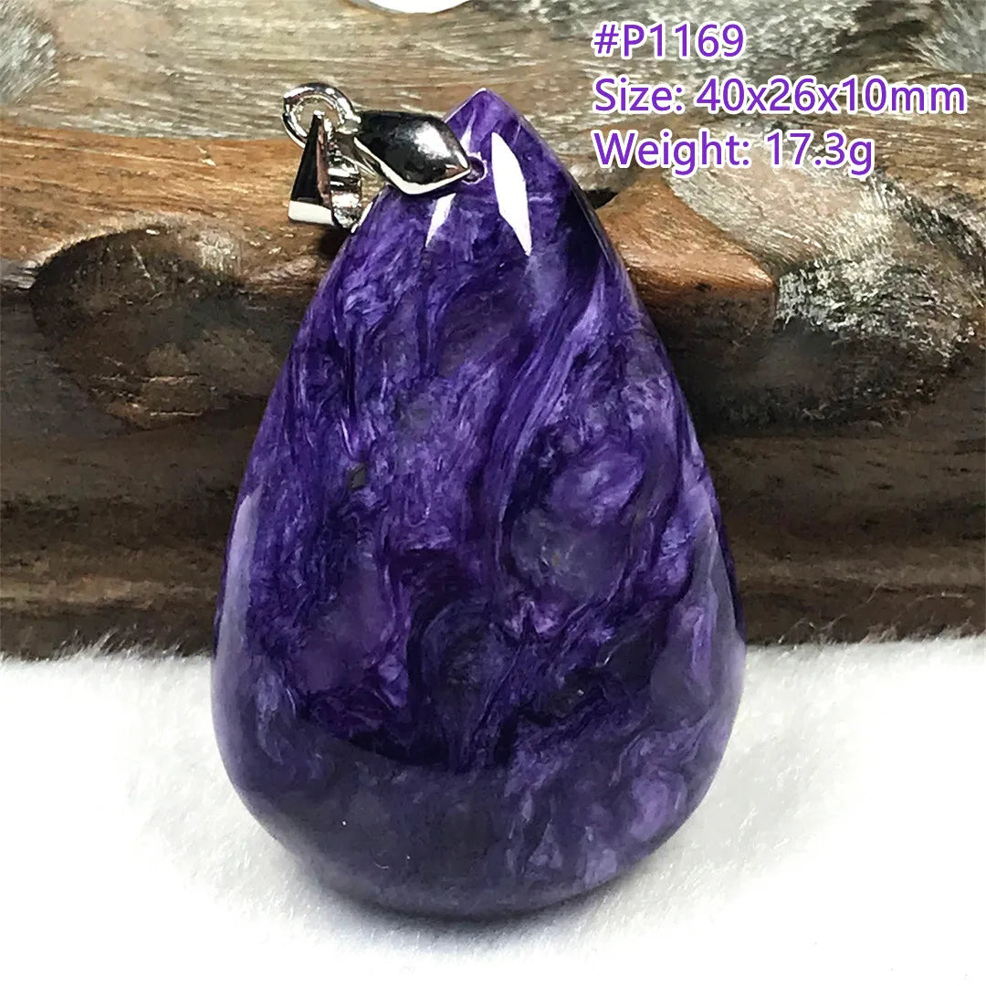 Top Natural Purple Charoite Stone Pendant Jewelry For Women Lady Men Love Healing Crystal Beads Silver Energy Gemstone AAAAA