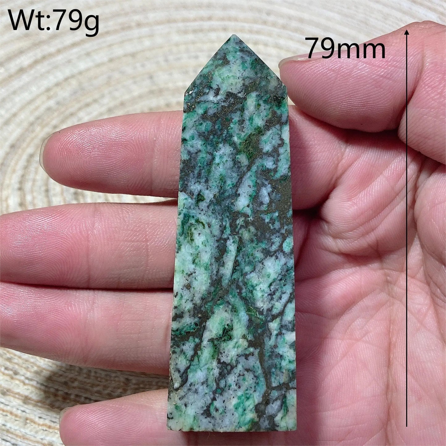 Natural Crystal Dioptase Tower Pyrite Healing Wholesale Gemstone Energy Polished Obelisk Precious Gift