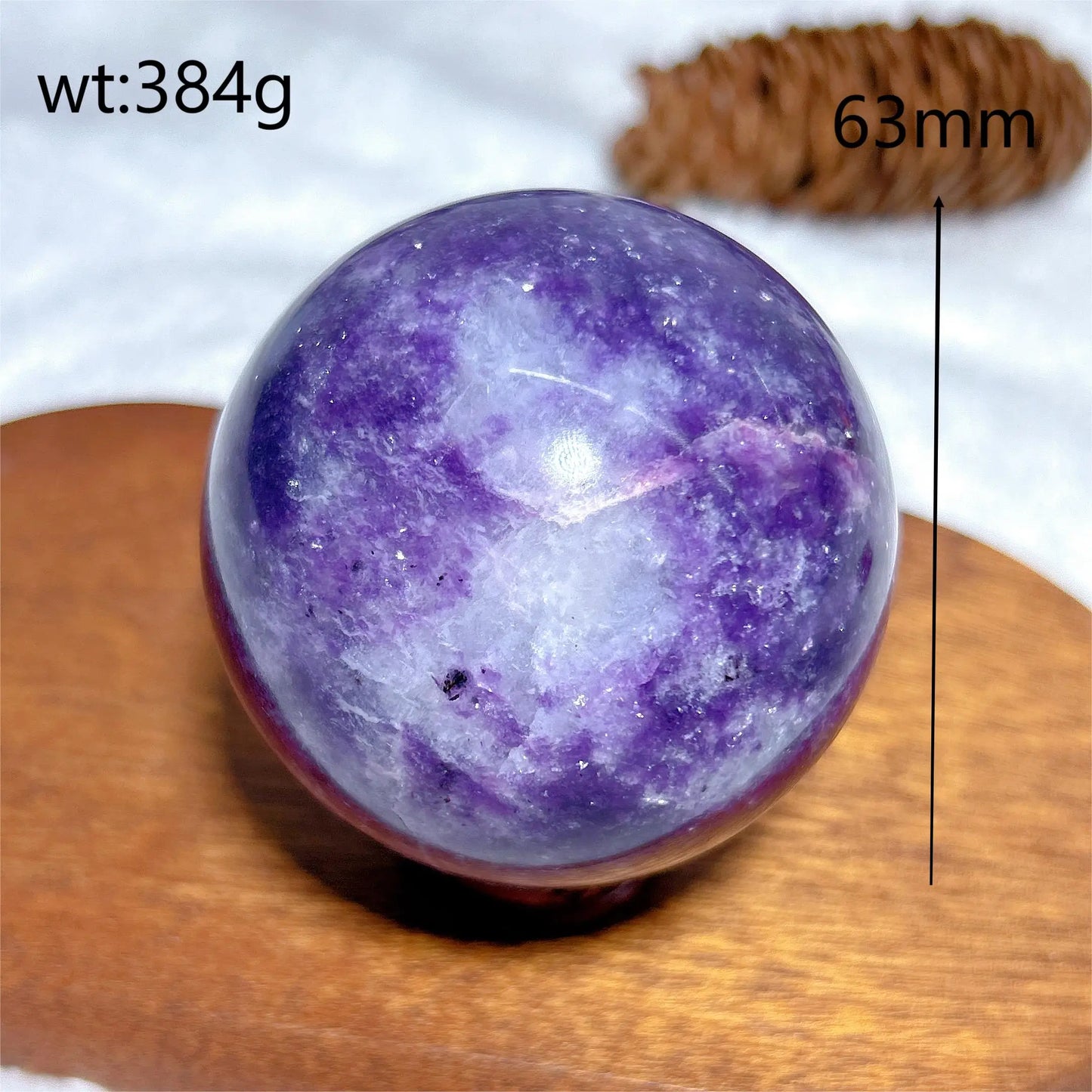 High Quality Natural Crystal Lepidolite Sphere Gemstones Mineral Energy Reiki Home Decorations Gift