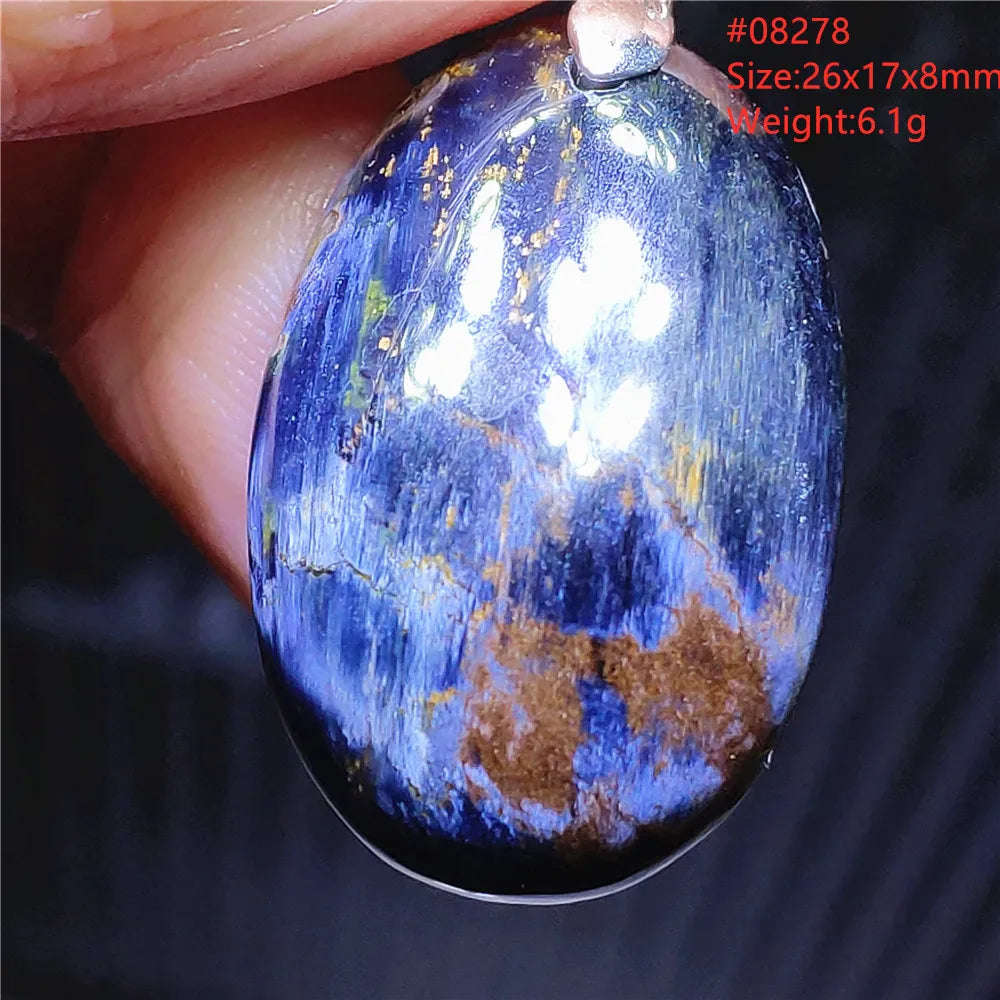 Natural Blue Pietersite Chatoyant Bead Pendant Jewelry Necklace Women Men Namibia Yellow Pietersite Cat Eye Fashion AAAAAA