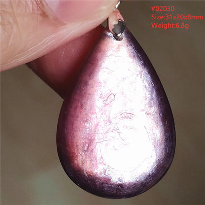 Natural Purple Lepidolite Quartz Tourmaline Mica Pendant Flash Woman Men Heart Love Fashion Jewelry AAAAAA