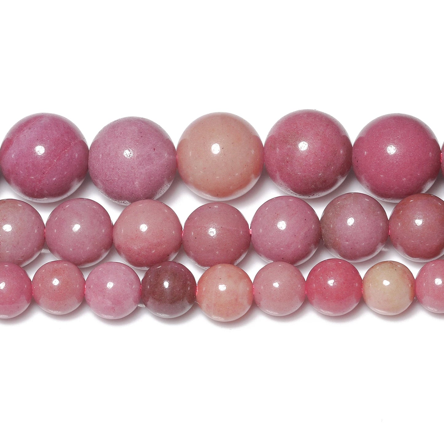 Natural Rhodochrosite Stone Beads 6-10mm Round Loose Spacer Beads for Jewelry Making Handmade Beadings Crafts Accessories