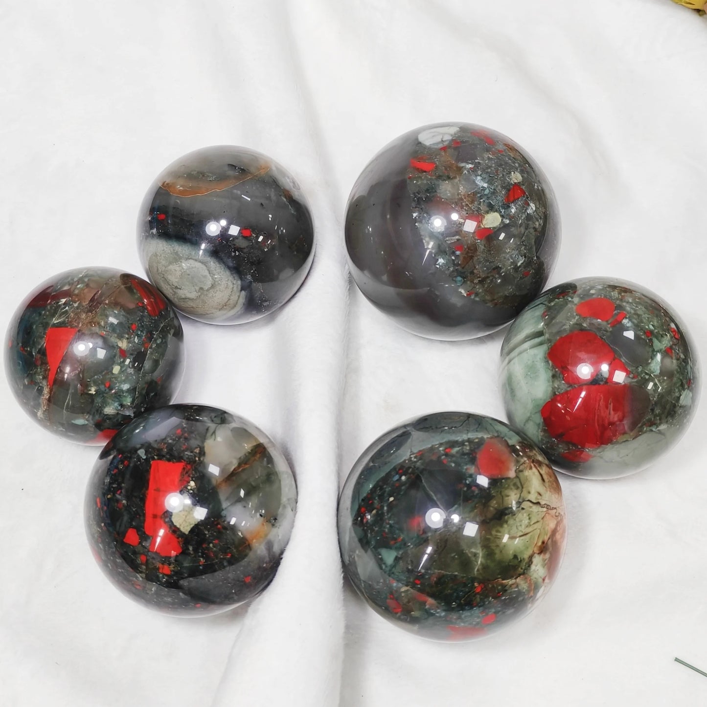 African Bloodstone Sphere Unique Quartz Crystal Ball for Reiki Healing, Divination & Home Decor | Perfect Christmas Gift