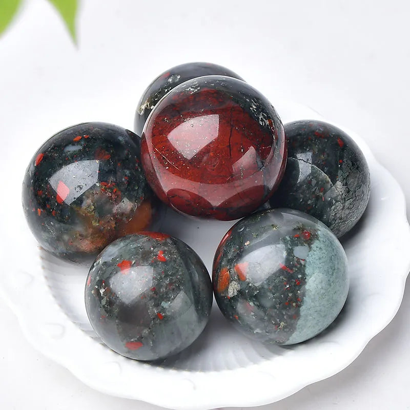 Natural small africa blood sphere Healing Sphere Gemstone Quartz Stone sphere