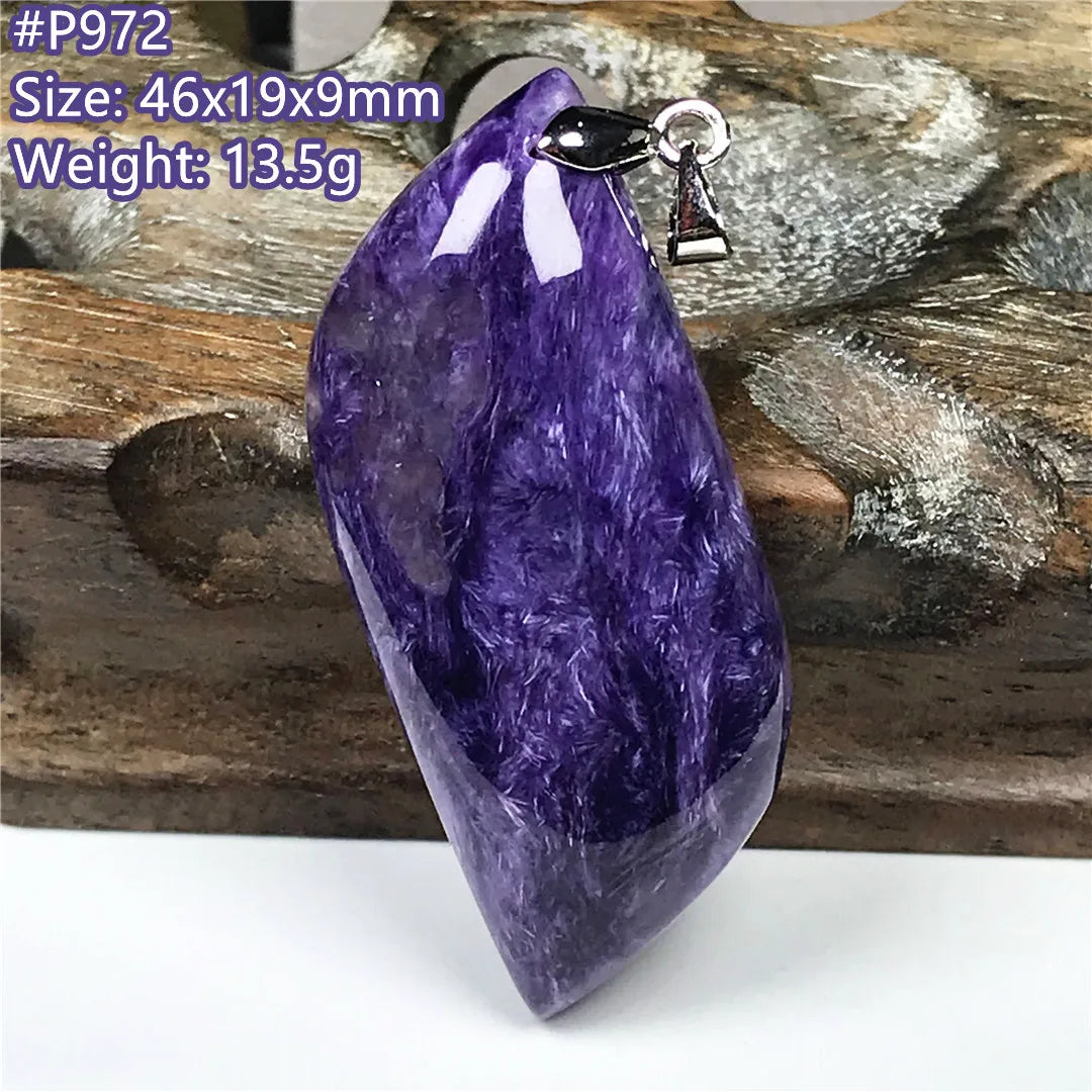 Top Natural Purple Charoite Stone Pendant Jewelry For Women Lady Men Love Healing Crystal Beads Silver Energy Gemstone AAAAA