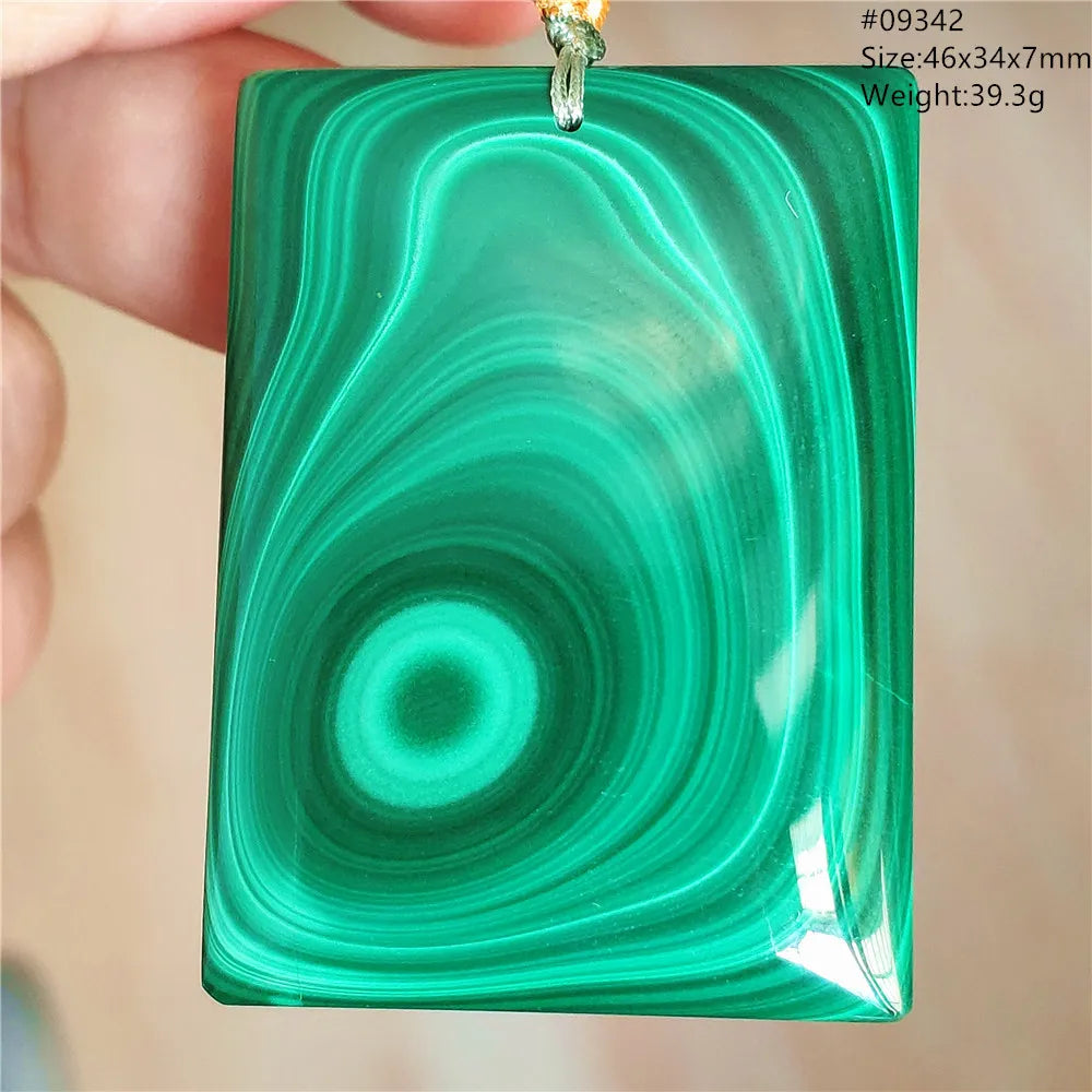 Natural Green Malachite Chrysocolla Pendant Jewelry Rectangle Women Men Big Fashion Green Chrysocolla Fashion Necklace AAAAAA