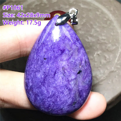 Top Natural Purple Charoite Stone Pendant Jewelry For Women Lady Men Love Healing Crystal Beads Silver Energy Gemstone AAAAA