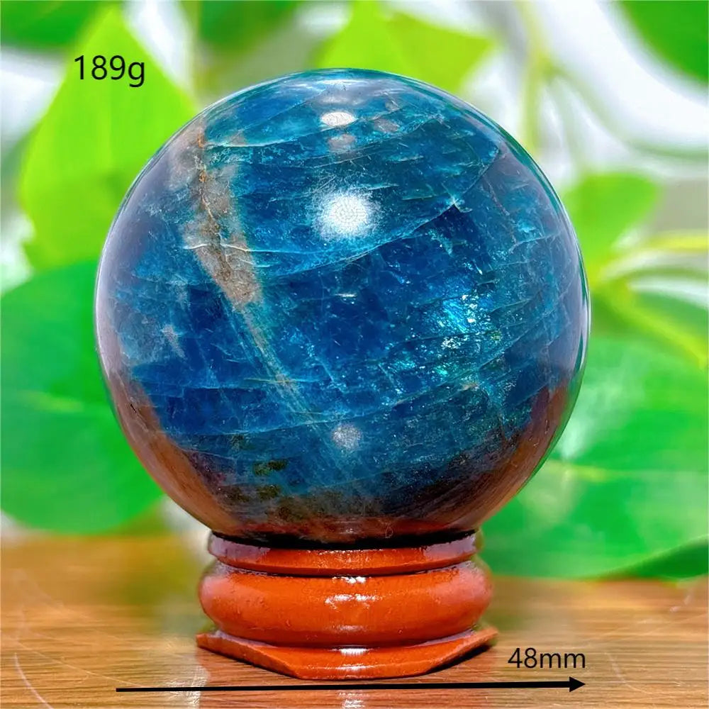 Esfera de Apatita Cristal Pedra de Quartzo Natural Decoração para Casa Minerais Reiki Artesanato Presentes Amor Energia Cura Meditação + Suporte