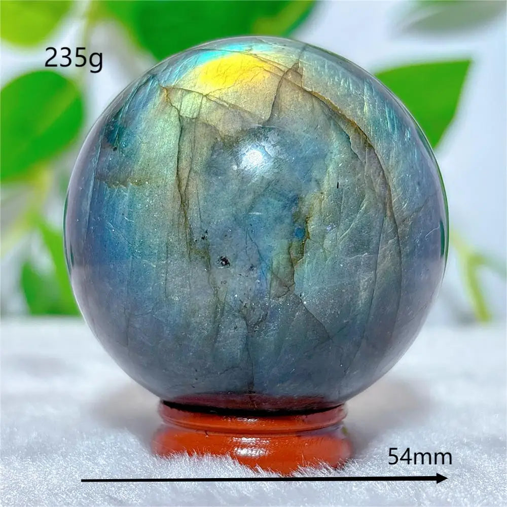 Labradorite Sphere Ball Crystal Natural Stone Quartz Home Decoration Minerals Reiki Craft Gemstone Energy Healing Love +Stand