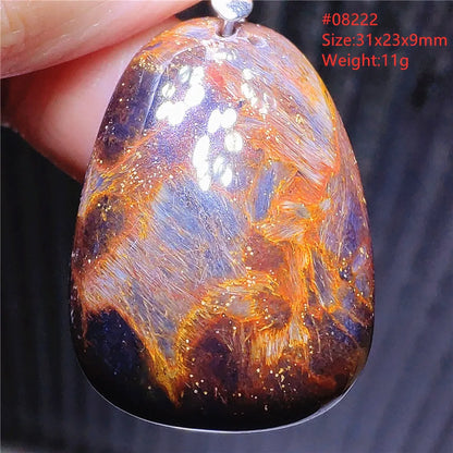 Natural Blue Pietersite Chatoyant Bead Pendant Jewelry Necklace Women Men Namibia Yellow Pietersite Cat Eye Fashion AAAAAA