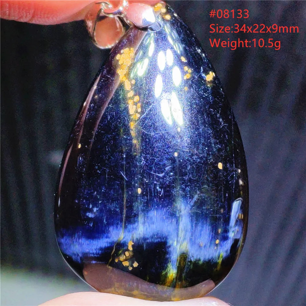 Natural Blue Pietersite Chatoyant Bead Pendant Jewelry Necklace Women Men Namibia Yellow Pietersite Cat Eye Fashion AAAAAA