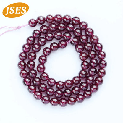 Cuentas sueltas de granate morado natural AAA de almandita para hacer joyas, pulseras, collares, accesorios de cuentas al por mayor