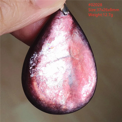 Natural Purple Lepidolite Quartz Tourmaline Mica Pendant Flash Woman Men Heart Love Fashion Jewelry AAAAAA