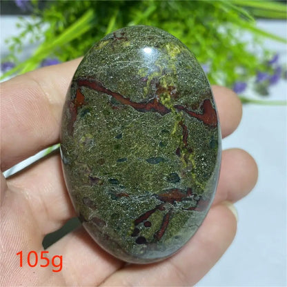 Pedra de Sangue de Dragão Natural Cristal Energia Espiritual Cura Mineral Palm Gemstones Decoração Artesanal Presentes 40*60mm