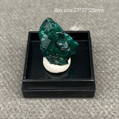 100% Natural Congo Dioptase Raw Stone Mineral Specimen - Healing Crystal Gem Collection with Box (272725mm)