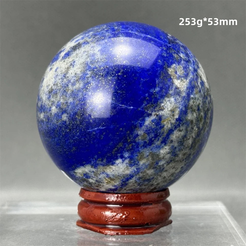 Bola de Lápis-Lazúli Natural Artesanato Polido Aura Cura Energia Meditação Adivinhação Altar Bola de Pedra Mineral Ornamentos para Casa Presente